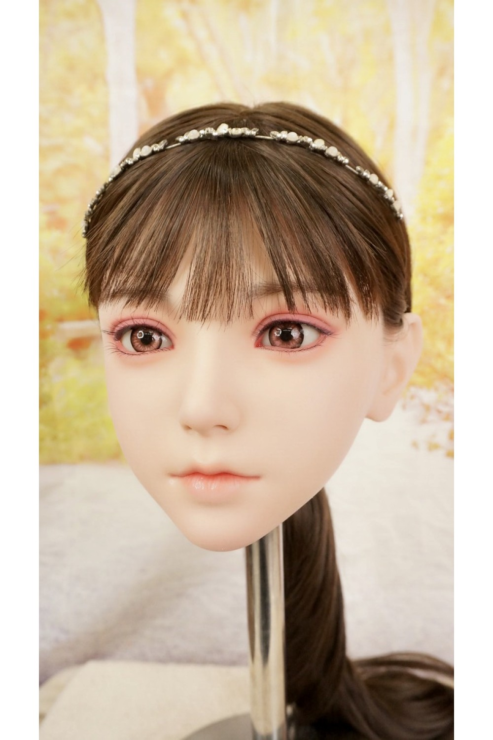 【中古】【O新古超美品】Bezlya Doll #K硬質シリコンヘッド単品 職人メイクOP 髪の毛の植毛OP (149〜155cm推奨)【オプション多数】