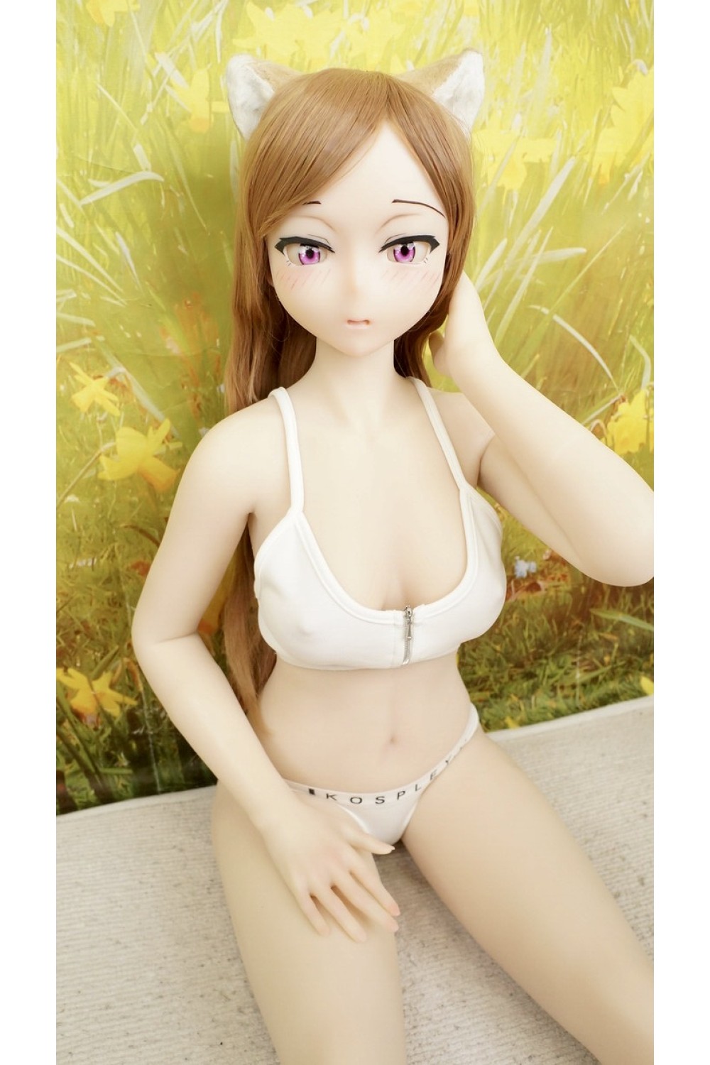 【O初心者応援パック 国内検品済 新品未使用即納品】 DollHouse168 色気美人 #ネコ娘シリコンヘッド 髪の毛の植毛 95cm Bカップ 【フルシリコン製】【生産終了モデル】