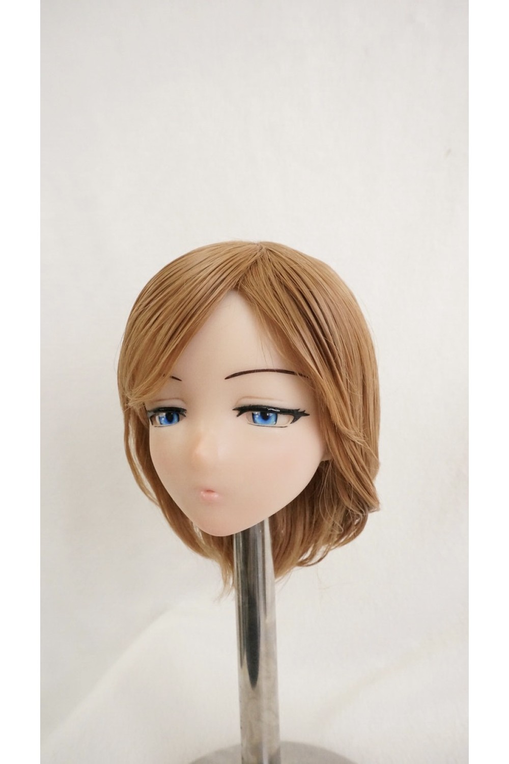 【O国内検品済 新品未使用即納品】 DollHouse168 色気美人 #RicoB 髪の毛の植毛OP シリコンヘッド単品(90〜95cm推奨)(茶髪)