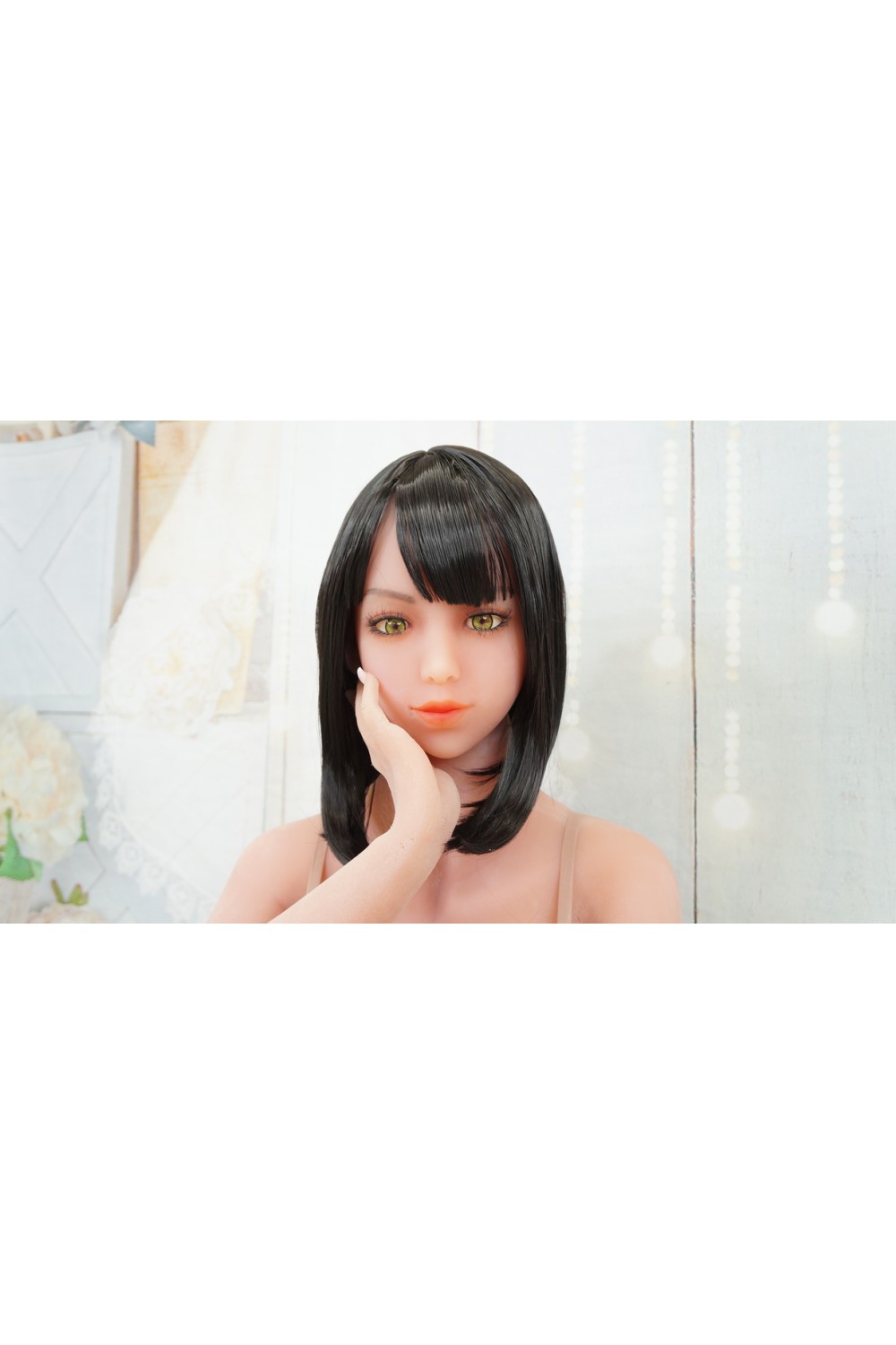 【中古】AIBEI DOLL #194 ヘッド153cm Gカップ ゼリー胸 自立加工OP EVO骨格OP 肌色 ダークブラウン