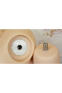【美品】Sino Doll #30Cヘッド 75cm Jカップ トルソー 腕付き ヘッド蝋人形メイクOP ボディリアルメイクOP 視点移動 新骨格 肌色 ホワイト