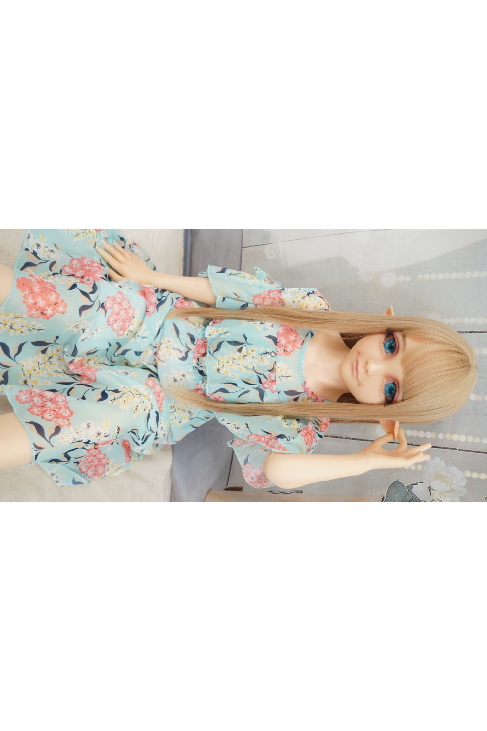 【初心者応援パック 超美品】EXDOLL(アルテトキオ) #Rize（リゼ）ヘッド 132㎝ 衣装付属 ヘッドA級メイクOP 指ワイヤー加工OP ネイル（付け爪)OP 肌色 クリーム