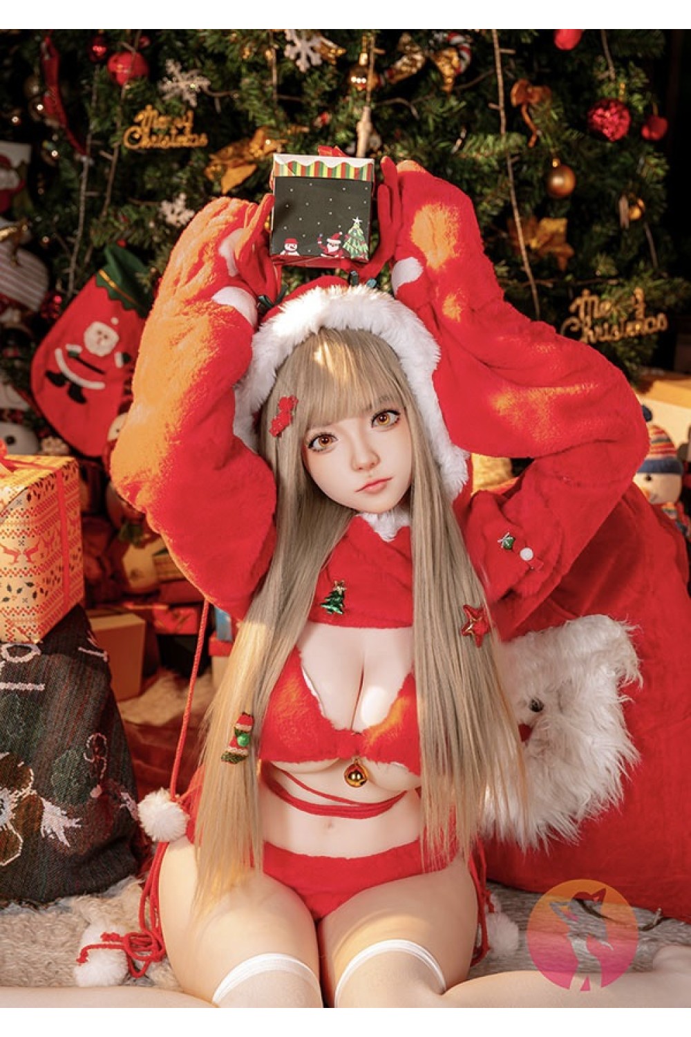 【新品】SHEDOLL 145cm Gカップ 洛伊2.0 （luoyi）ヘッド クリスマス サンタ衣装 ラブドール シリコンヘッド TPEボディー材質 カストマイズ可 SHE 0081