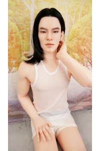 【中古】【初心者応援パック 新古超美品】Qita Doll #晋さんシリコンヘッド 177cm 男性ドール リアルメイク付き 自立加工OP 分体式ペニス+電動機能OP(21cm) 【フルシリコン製】
