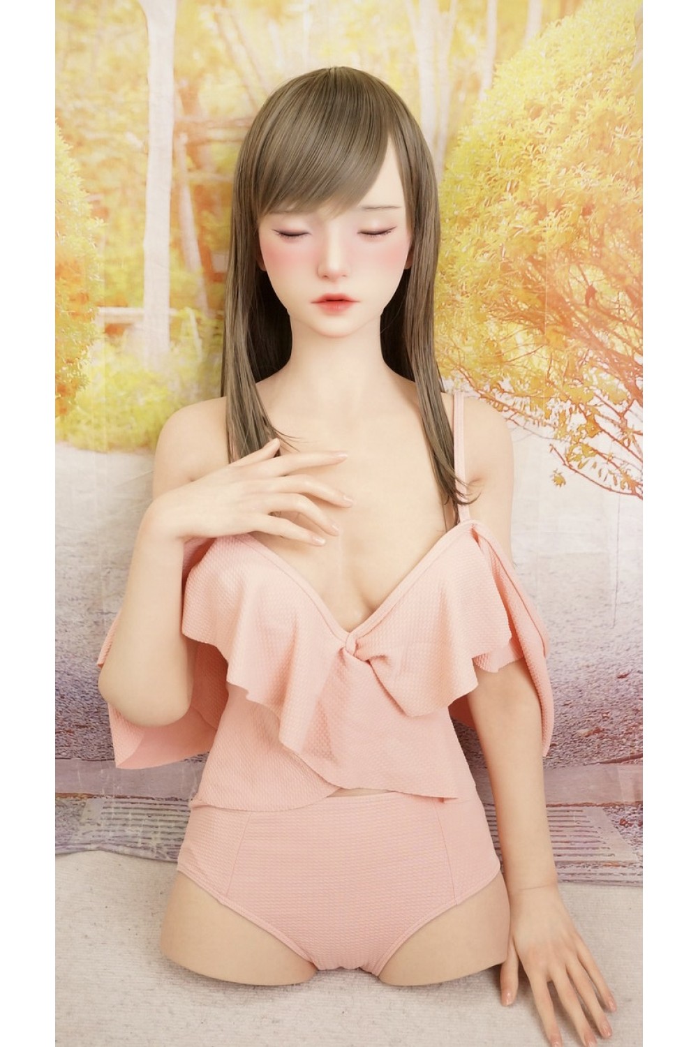 【O初心者応援パック 国内検品済 新品未使用即納品】 Doll Senior #梦RreamROSシリコンヘッド （口開閉機能付き 眉毛と睫毛植毛式 オーラル機能可能(約10cm) 歯と舌付き） 92cm S46 ソフトゼリーお尻 【 奈也(Not ye) シリーズ】【フルシリコン製】