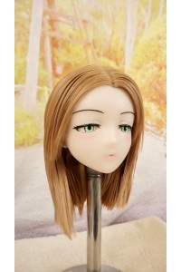 【中古】【O新古超美品】DollHouse168 色気美人 #RicoB 髪の毛の植毛OP シリコンヘッド単品(90〜95cm推奨)(茶髪)