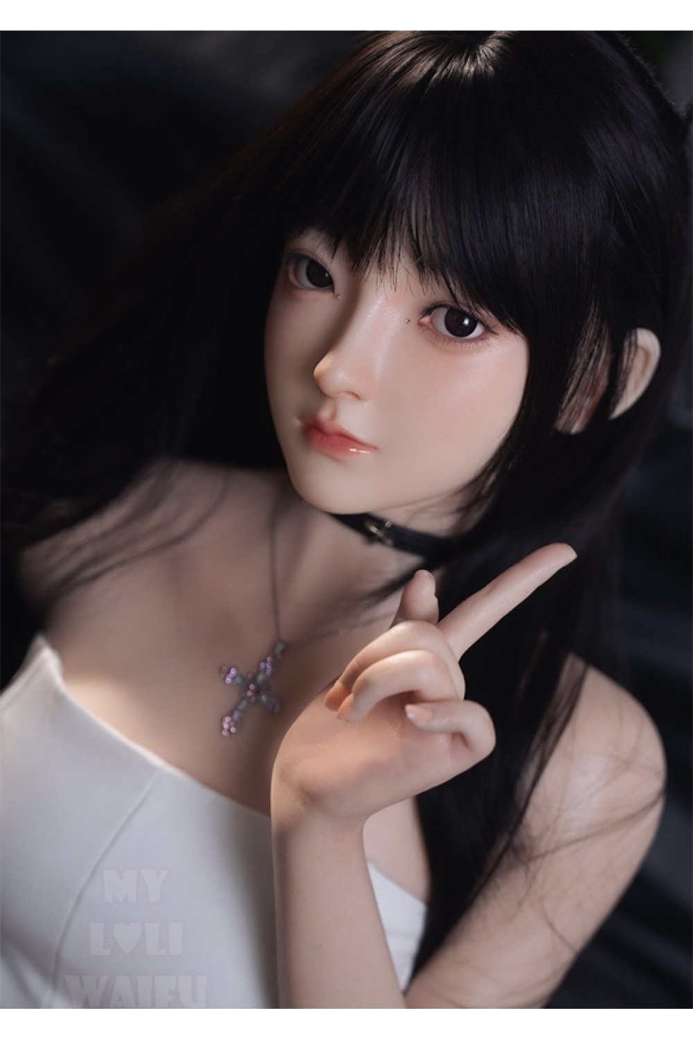 【新品】My Loli Waifu 略称MLW ロり系ラブドール フルシリコン製 148cm Bカップ #91 Fuyukiヘッド クロスネックレス MLW 0073
