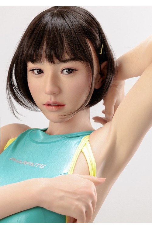 【新品】MMXDOLL（木木夕）172cm Dカップ 夢英（Mengying） シリコン製リアルドール ターコイズの競泳水着 MM 0014
