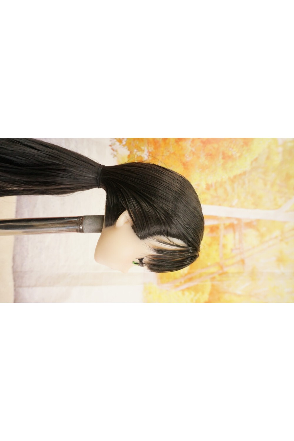【中古】【O新古超美品】DollHouse168 色気美人 #Mary 髪の毛の植毛OP シリコンヘッド単品(90〜95cm推奨)(黒髪)