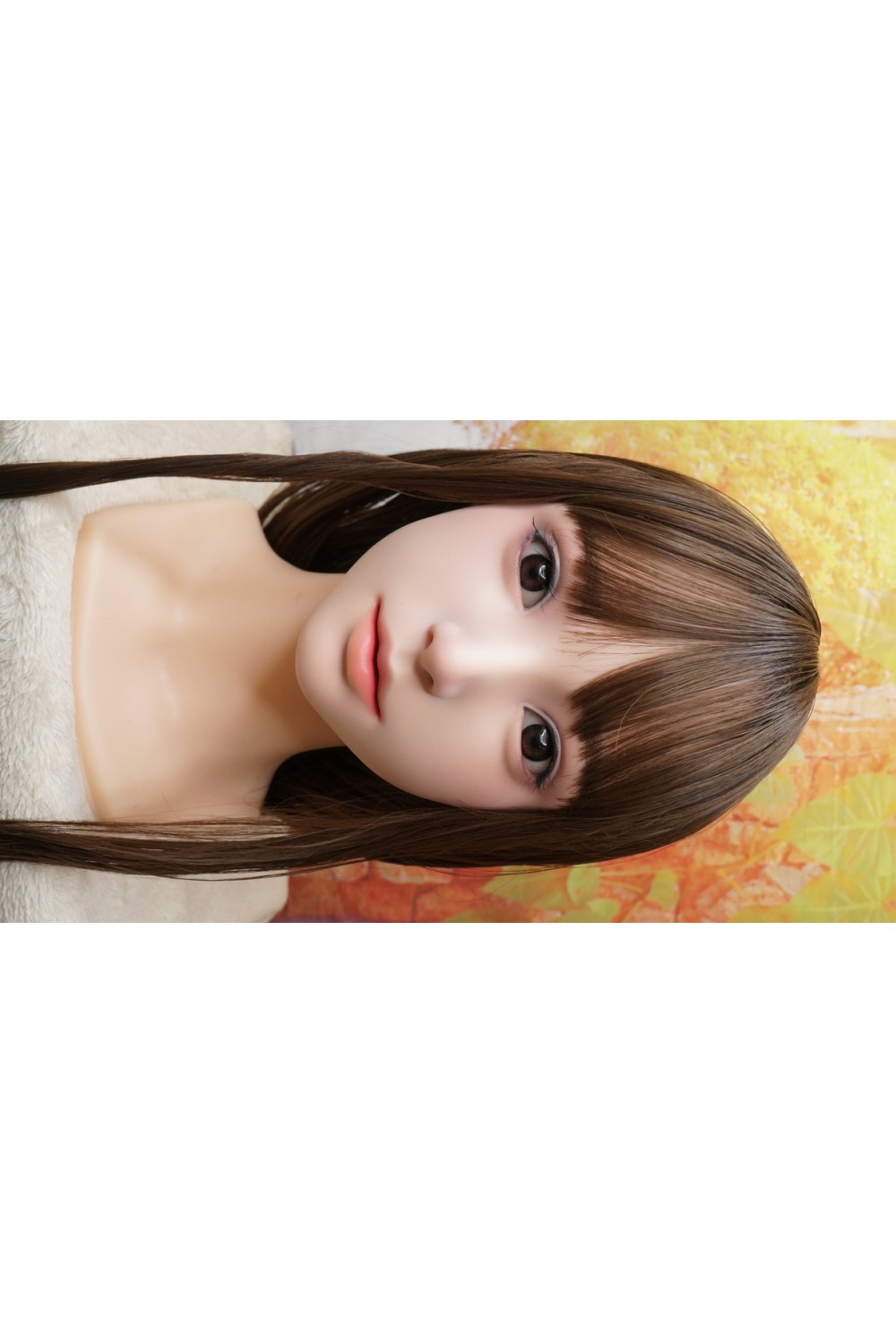 【新古超美品】Real Girl (A工場製) #R81軟性シリコンヘッド 職人メイクOP お口の開閉機能あり 模擬口腔付き 肌色 ナチュラル
