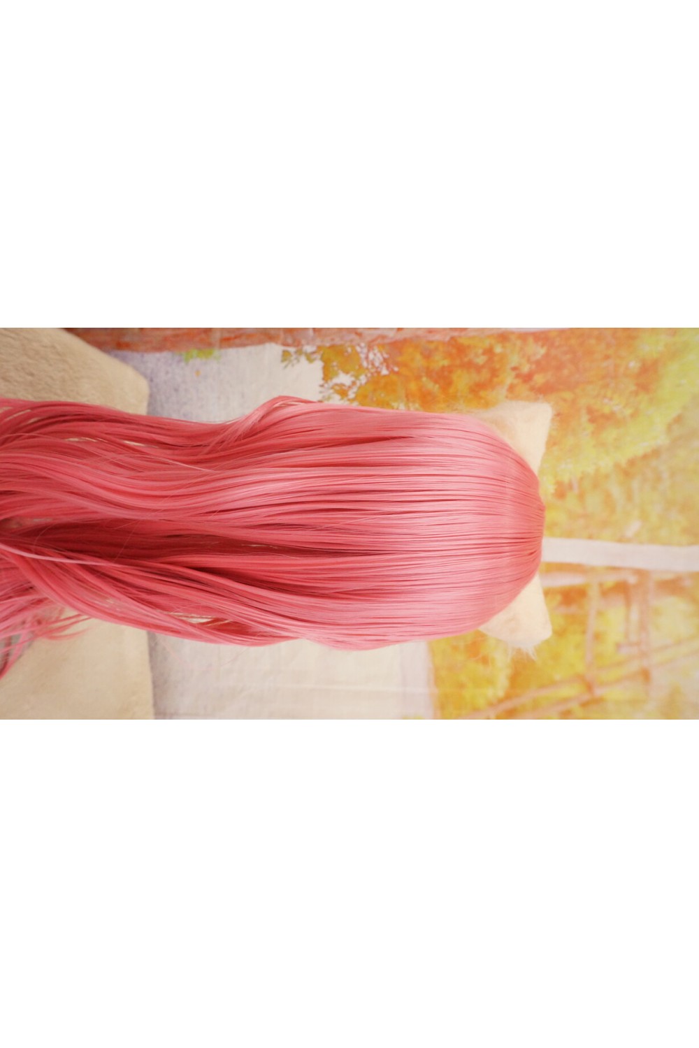 【中古】【O新古超美品】DollHouse168 色気美人 #ネコ娘 髪の毛の植毛OP シリコンヘッド単品(90〜95cm推奨)(ピンク髪)