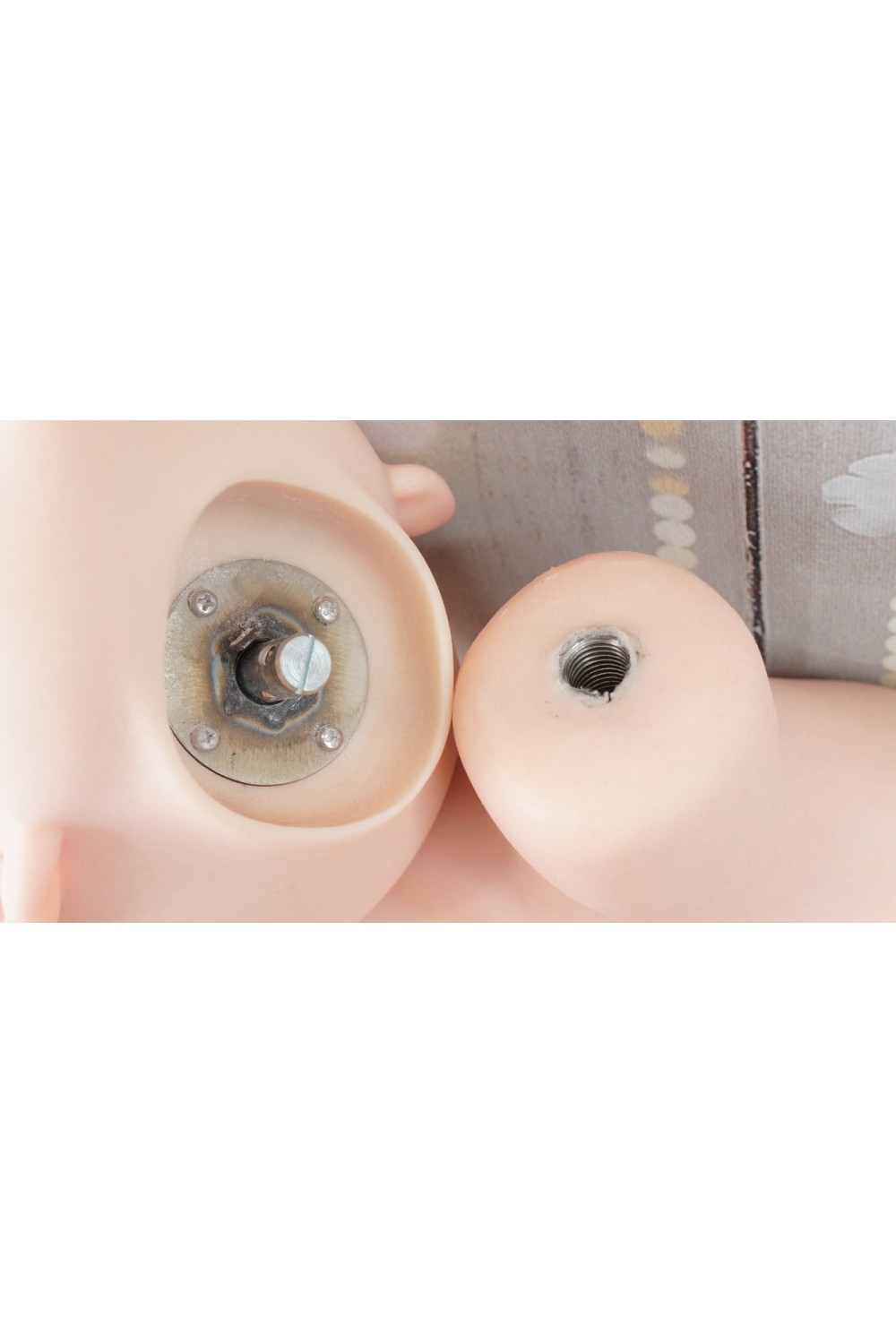 【初心者応援パック 新古超美品】アート技研(Art-doll) #M3ヘッド-オーラル可能(舌付き)+顎関節ありヘッド 148cm 貧乳カップ M16ジョイント汎用版