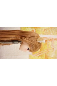 【中古】【O新古超美品】DollHouse168 色気美人 #ネコ娘 髪の毛の植毛OP シリコンヘッド単品(90〜95cm推奨)(茶髪)