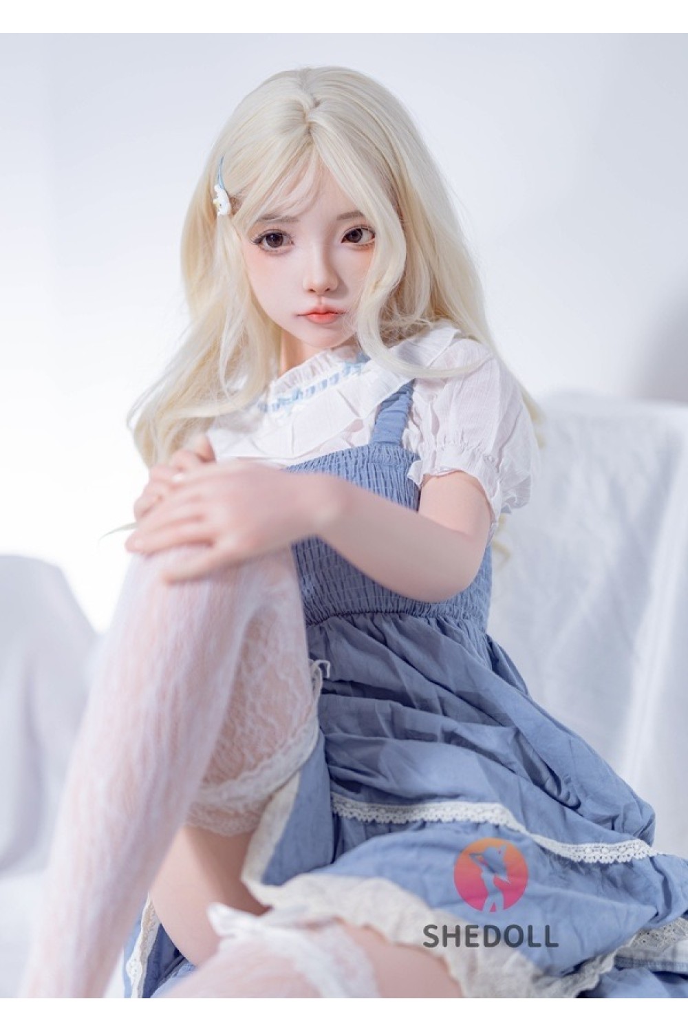 【新品】SHEDOLL 148cm Dカップ 洛伊（Luoyi）2.0 メイク③ラブドール 金髪妖精 ボディー材質など選択可能 カスタマイズ可能 掲載画像はフルシリコン製 SHE 0074