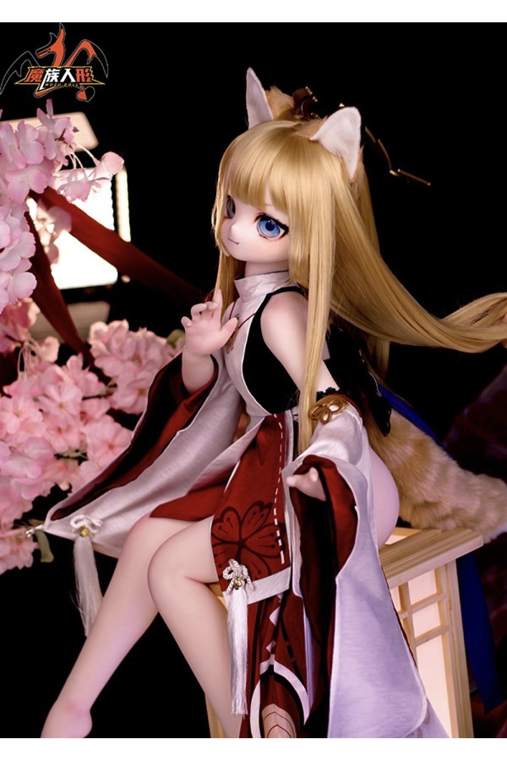 【新品】6kg ソフトビニール製頭部 TPE製ボディ MOZU DOLL 85cm Aカップ MOZU DOLL きつねちゃん 肌色＆眼球色＆メイク＆ウィッグ＆衣装は宣材写真と同じ 小型で軽量化で収納しやい 使いやすい MOZU 0006