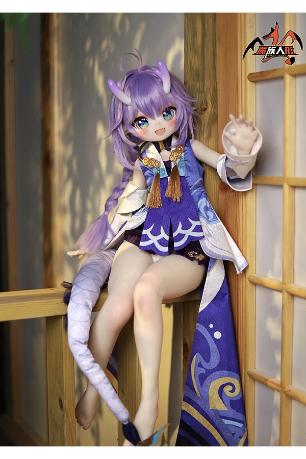 【新品】MOZU DOLL 85cm Aカップ 白露ちゃん ソフトビニール製頭部 TPE製ボディ 肌色＆眼球色＆メイク＆ウィッグ＆衣装は宣材写真と同じ 6kg MOZU 0018