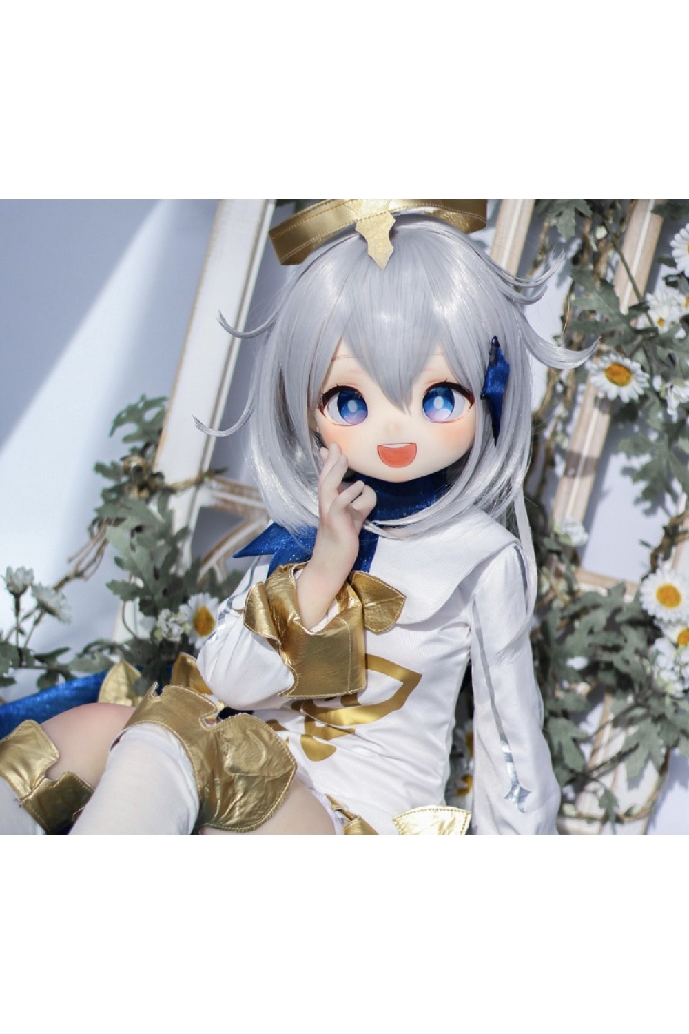 【新品】6kg ソフトビニール製頭部 TPE製ボディ MOZU DOLL 85cm Aカップ 派蒙（Paimeng) 肌色＆眼球色＆メイク＆ウィッグ＆衣装は宣材写真と同じ 小型で軽量化で収納しやい 使いやすい MOZU 0005