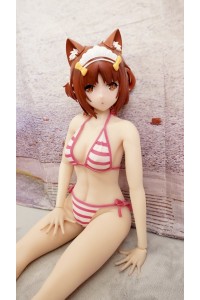 【中古】【初心者応援パック 中古超美品】Otaku Doll #猫娘 紅豆 ソフトビニール製ヘッド 65cm