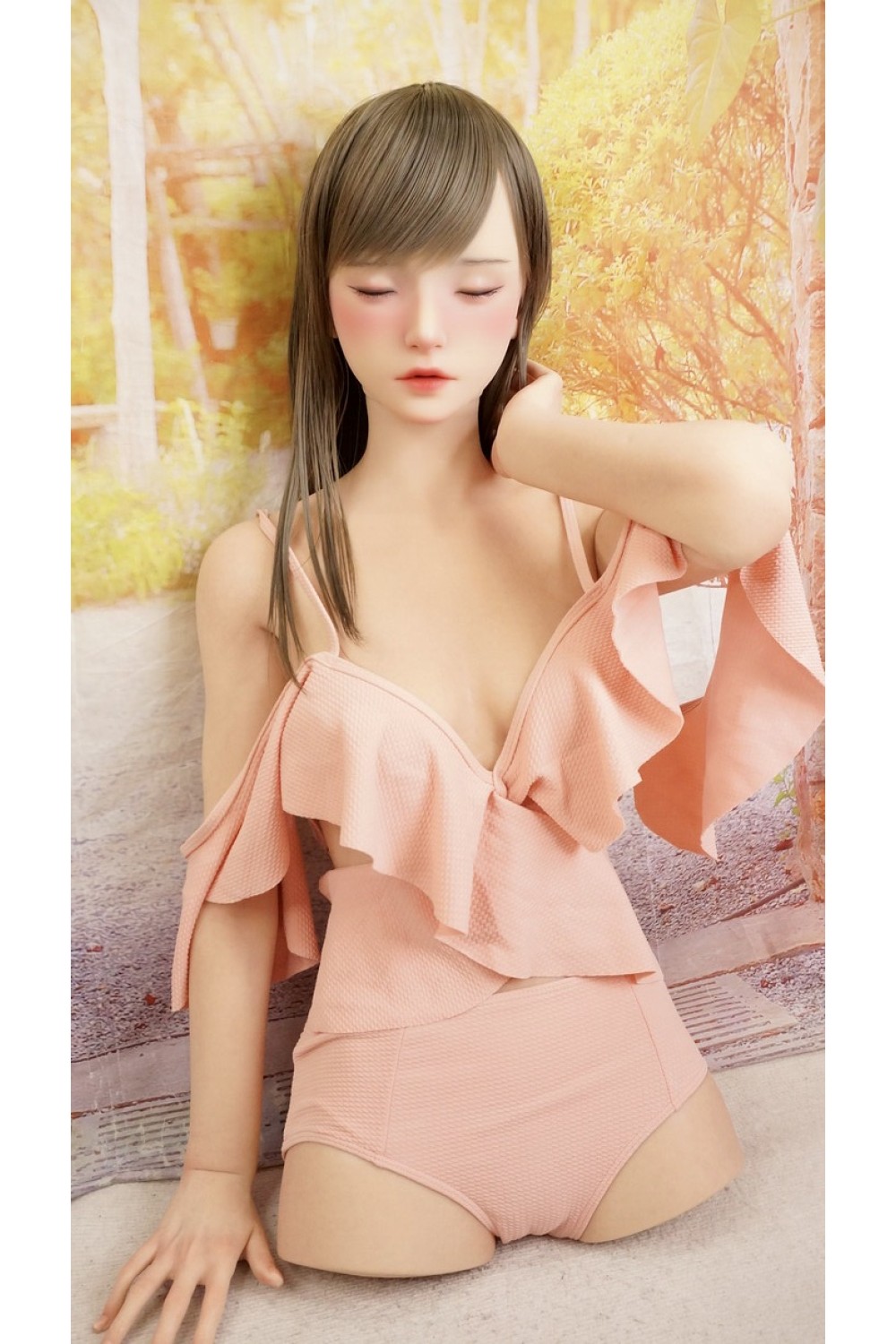 【O初心者応援パック 国内検品済 新品未使用即納品】 Doll Senior #梦RreamROSシリコンヘッド （口開閉機能付き 眉毛と睫毛植毛式 オーラル機能可能(約10cm) 歯と舌付き） 92cm S46 ソフトゼリーお尻 【 奈也(Not ye) シリーズ】【フルシリコン製】