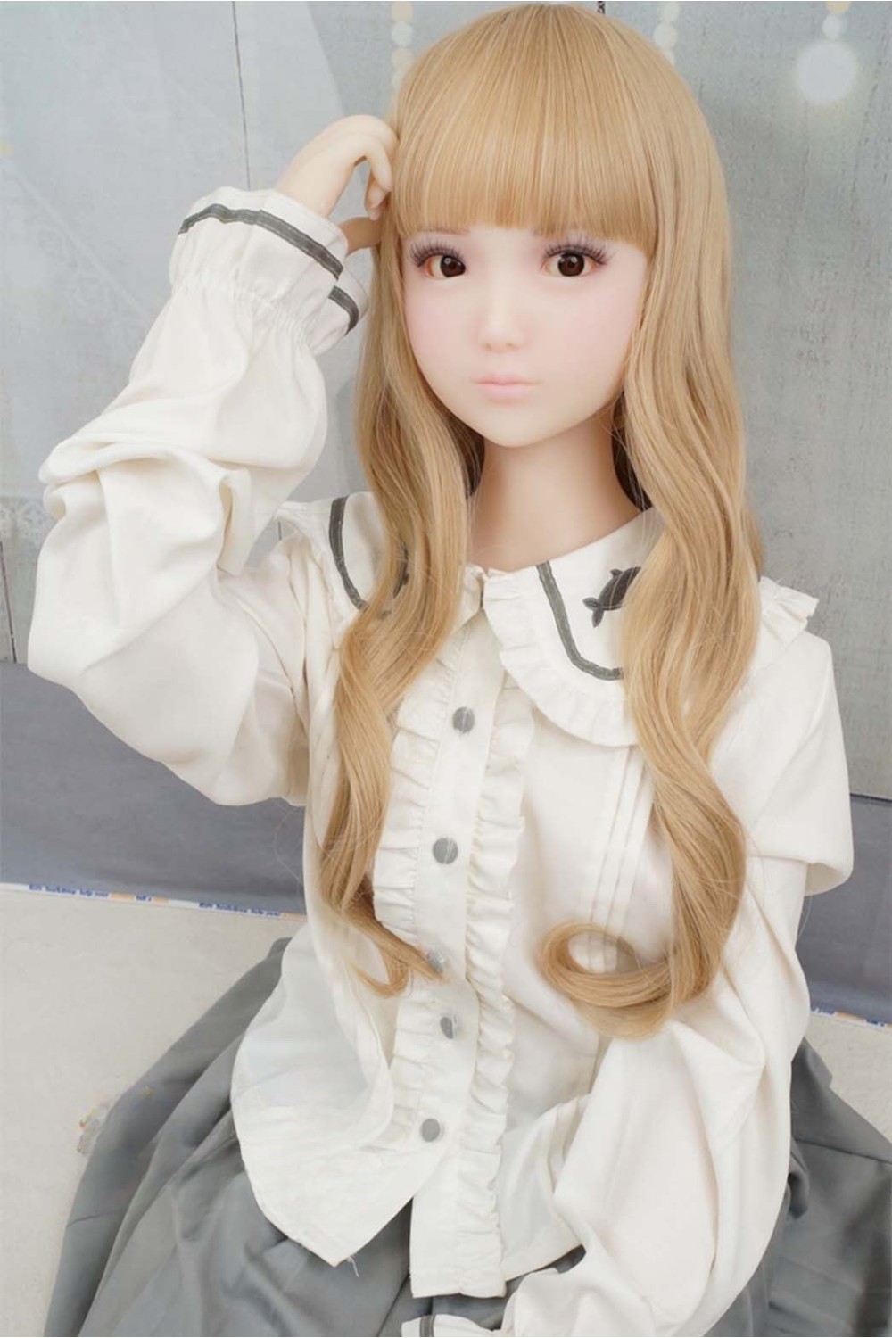 【中古】PiperDoll #Aika愛華 シームレス 新発売 130cm Aカップ ボディのリアルメイク 各所柔らか仕上げ ハードハンド 自立加工 視点移動 EVO骨格 肌色 ピンク
