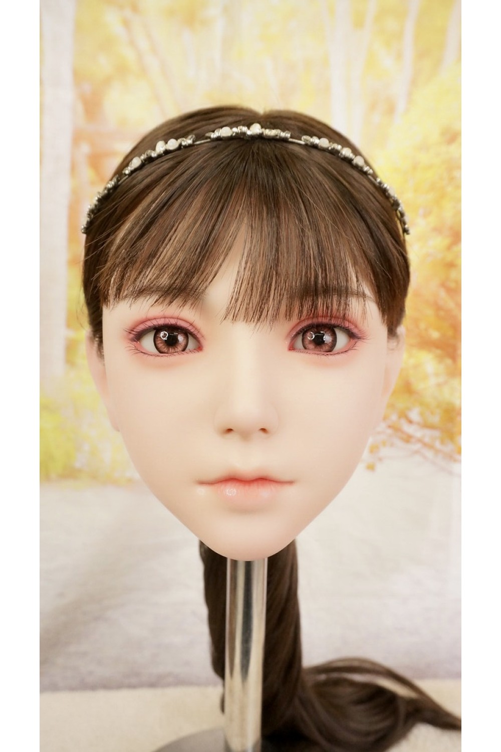 【中古】【O新古超美品】Bezlya Doll #K硬質シリコンヘッド単品 職人メイクOP 髪の毛の植毛OP (149〜155cm推奨)【オプション多数】