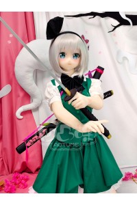 【新品】Aotume Doll アニメドール 145cm Bカップ #102ヘッド 妖夢コス ヘッド及びボディー材質選択可能 AOT 0055