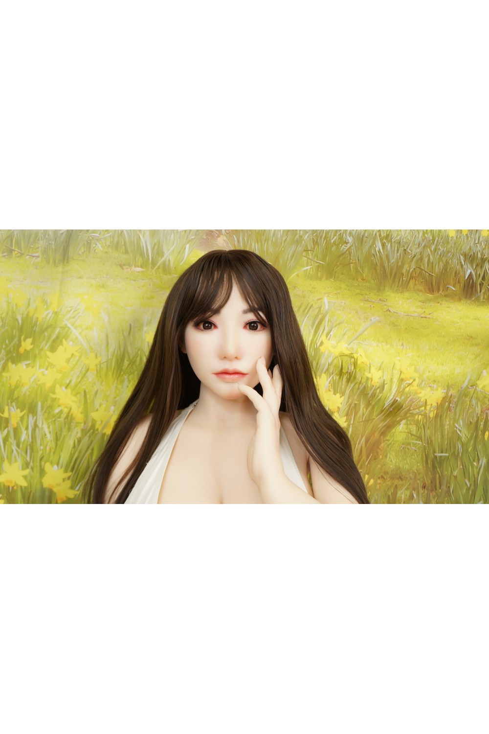 【超美品】Top Sino Doll #T11ヘッド 90cmトルソー Fカップ 全身RSメイク 各所柔らか仕上げ 口開閉機能OP 眉毛と睫毛の植毛OP 視点移動 指関節 新骨格 肌色 ホワイト
