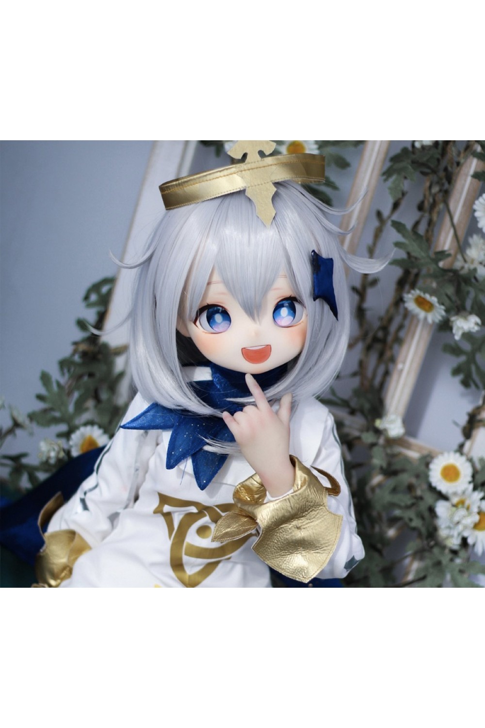 【新品】6kg ソフトビニール製頭部 TPE製ボディ MOZU DOLL 85cm Aカップ 派蒙（Paimeng) 肌色＆眼球色＆メイク＆ウィッグ＆衣装は宣材写真と同じ 小型で軽量化で収納しやい 使いやすい MOZU 0005