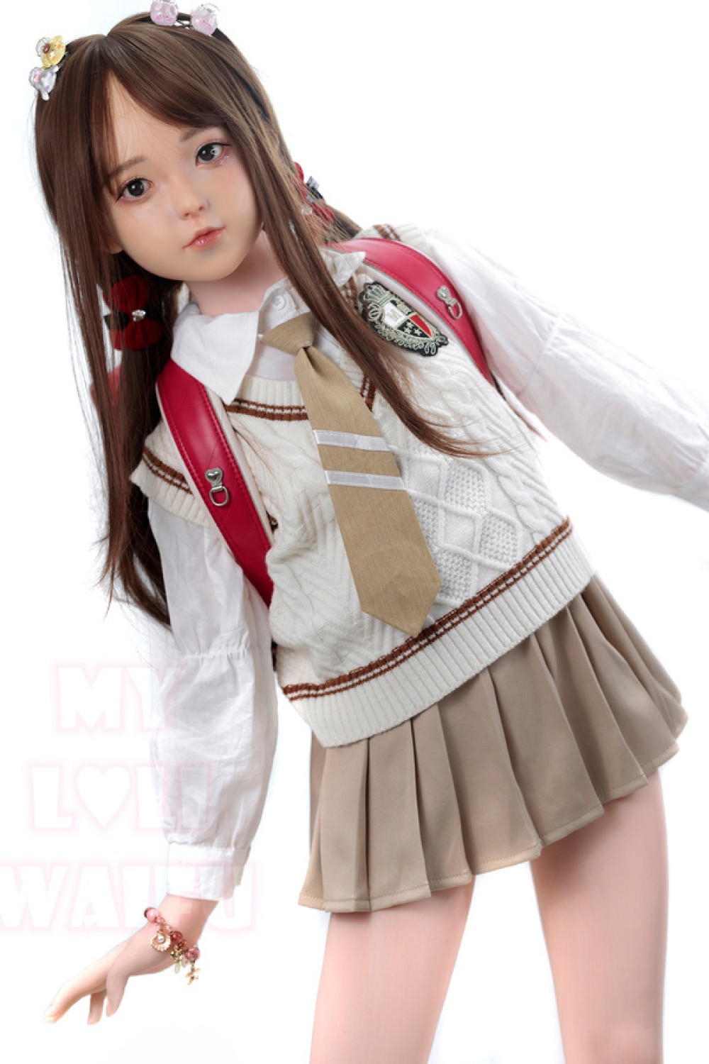 【新品】My Loli Waifu 略称MLWロり系ラブドール 126cm AAカップ シリコンヘッド 希咲 Kisa 小学生JS 掲載画像はシリコンヘッド+TPE材質ボディー ヘッド材質選択可能 メイク選択可能 MLW 0008