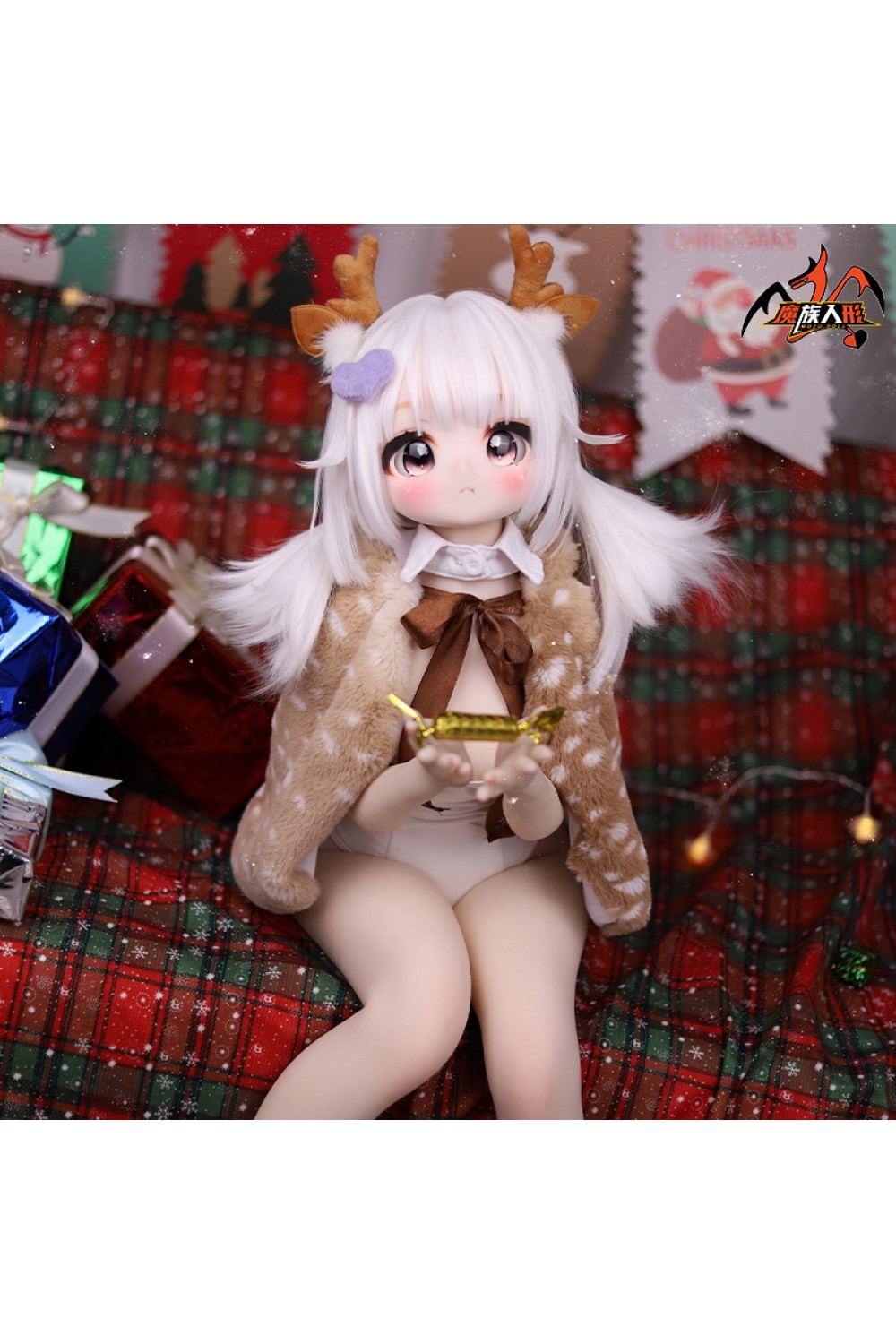 【新品】MOZU DOLL 85cm バスト大 鹿ちゃん ソフトビニール製頭部 TPE製ボディ 肌色＆眼球色＆メイク＆ウィッグ＆衣装は宣材写真と同じ 6kg MOZU 0015