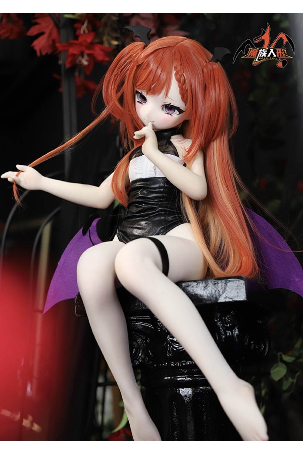 【新品】MOZU DOLL 85cm Aカップ 魔族看板娘 サリヒル ソフトビニール製頭部 TPE製ボディ 肌色＆眼球色＆メイク＆ウィッグ＆衣装は宣材写真と同じ 6kg MOZU 0021