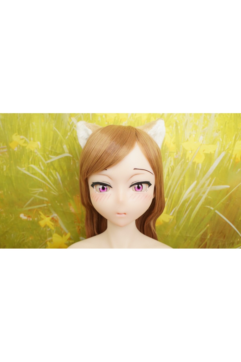 【O初心者応援パック 国内検品済 新品未使用即納品】 DollHouse168 色気美人 #ネコ娘シリコンヘッド 髪の毛の植毛 95cm Bカップ 【フルシリコン製】【生産終了モデル】