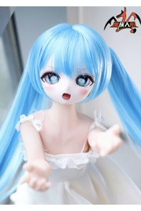 【新品】MOZU DOLL 85cm Aカップ ニンフちゃん ソフトビニール製頭部 TPE製ボディ 肌色＆眼球色＆メイク＆ウィッグ＆衣装は宣材写真と同じ 6kg MOZU 0012