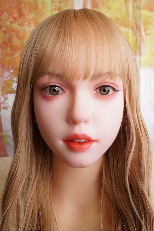 【新古超美品】WAXDOLL #GD09硬めシリコンヘッド 眉毛と睫毛の植毛 視点移動 シリコンヘッド単品