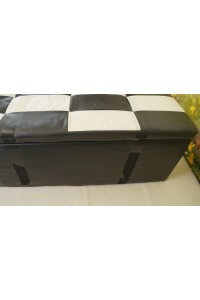 【中古】収納革ツールロック付き収納ソファー 160cmまで収納可能