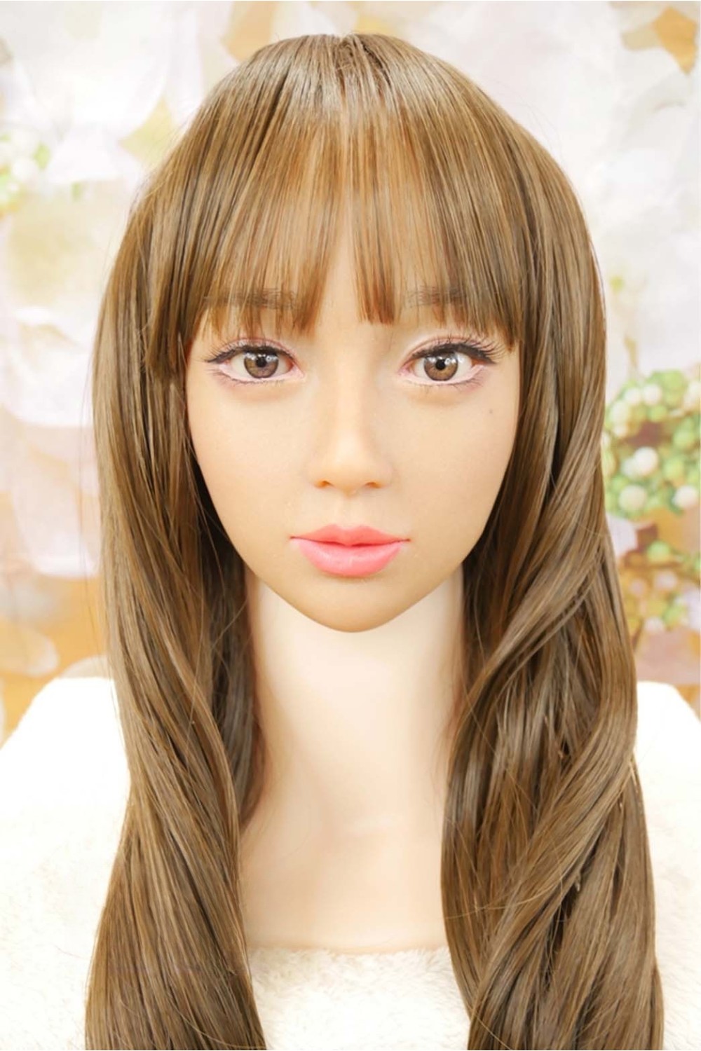 【中古】WAXDOLL #GE04Mヘッド 軟性シリコンヘッド 眉毛と睫毛の植毛 視点移動 シリコンヘッド単品