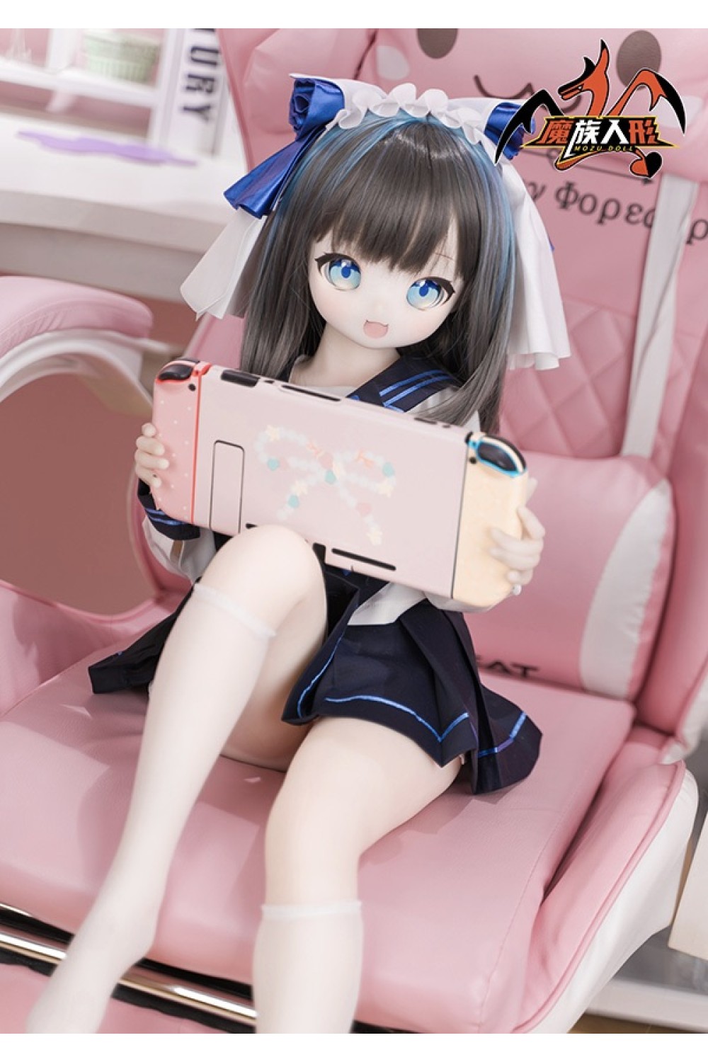 【新品】MOZU Doll 85cm バスト大 猫猫（ねこ） 6kg ソフトビニール製頭部 TPE製ボディ 肌色＆眼球色＆メイク＆ウィッグ＆衣装は宣材写真と同じ 小型で軽量化で収納しやい 使いやすい MOZU 0026