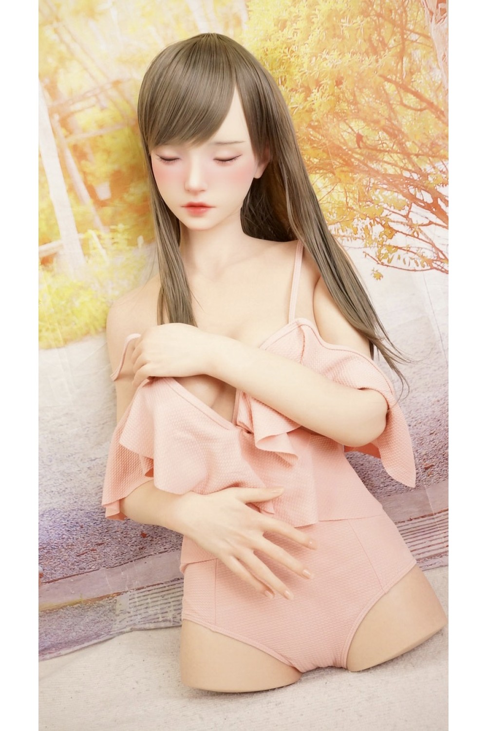 【O初心者応援パック 国内検品済 新品未使用即納品】 Doll Senior #梦RreamROSシリコンヘッド （口開閉機能付き 眉毛と睫毛植毛式 オーラル機能可能(約10cm) 歯と舌付き） 92cm S46 ソフトゼリーお尻 【 奈也(Not ye) シリーズ】【フルシリコン製】