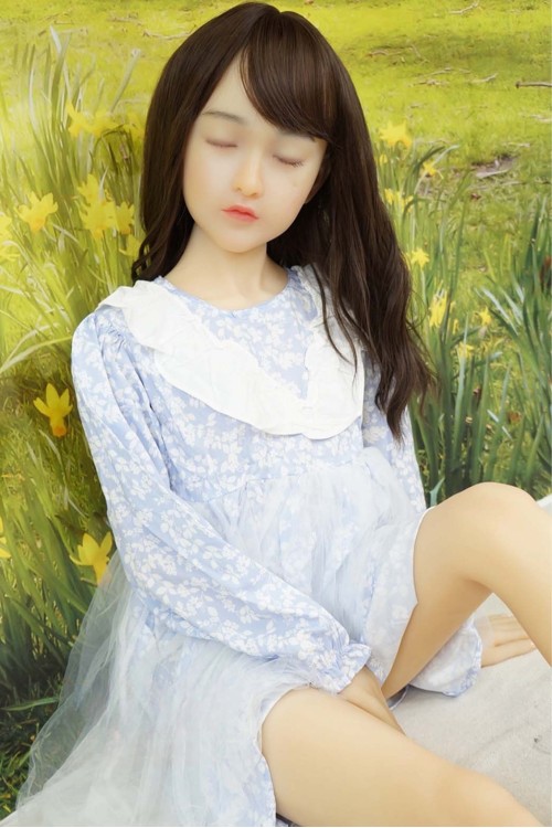 【初心者応援パック 中古】OLDOLLオリジナルドール ＃NO.2 ヘッド 瞑り目タイプ 136cm Aカップ貧乳 衣装付属 ヘッド超リアルメイク ボディ超リアルメイクOP 自立加工OP 眉毛と睫毛の植毛加工 肌色 ナチュラル