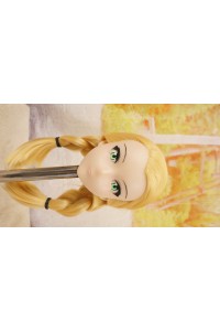 【O国内検品済 新品未使用即納品】 DollHouse168 色気美人 #Rika 髪の毛の植毛OP シリコンヘッド単品(90〜95cm推奨)(金髪)