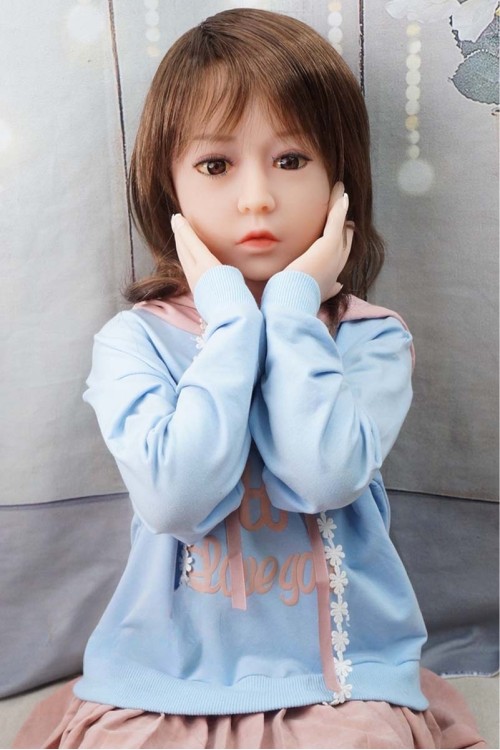 【中古美品】SE DOLL 128cm貧乳＋TPEヘッド#90 肌色 ライトブラウン