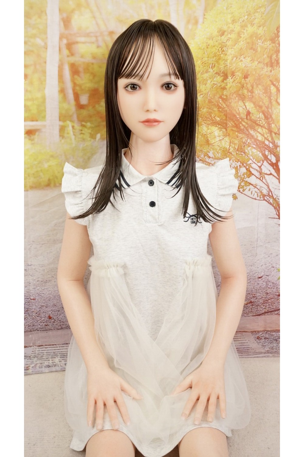 【中古】【初心者応援パック 中古美品】 WAXDOLL #GF01Z硬質シリコンヘッド 148cm AAカップ 旧型 リアルメイク付き 軽量化ボディ【フルシリコン製】