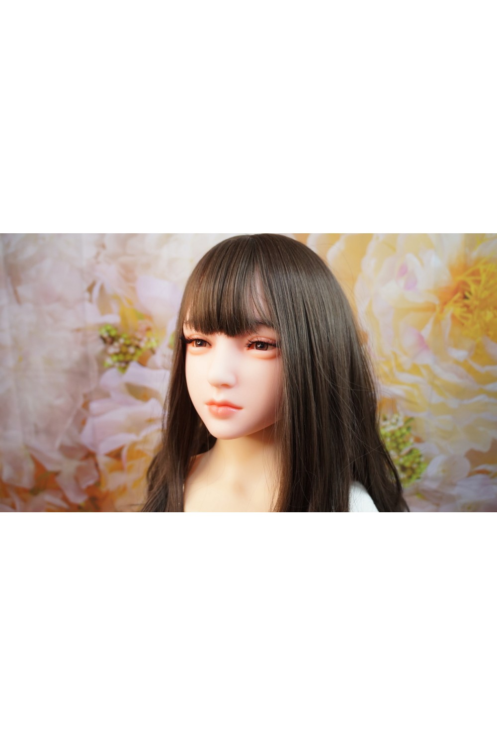【新古美品 ホール未使用品】アート技研(Art-doll) #A6佳奈 ソフトシリコンヘッド単品 オーラル機能付きOP 眉毛下まつげ植毛OP 一体舌付き 視線移動 肌色 ナチュラル