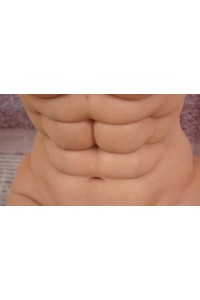 【O国内検品済 新品未使用即納品】 索姬Zucki（ズッキ）54cm 男性型 シリコントルソー 腹筋割れ リアルメイク付き 【フルシリコン製】