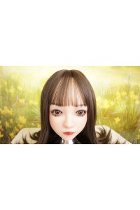 【新古超美品】otona love #葉月シリコンヘッド 眉毛と下睫毛の植毛 視点移動 肌色 自然色 シリコンヘッド単品