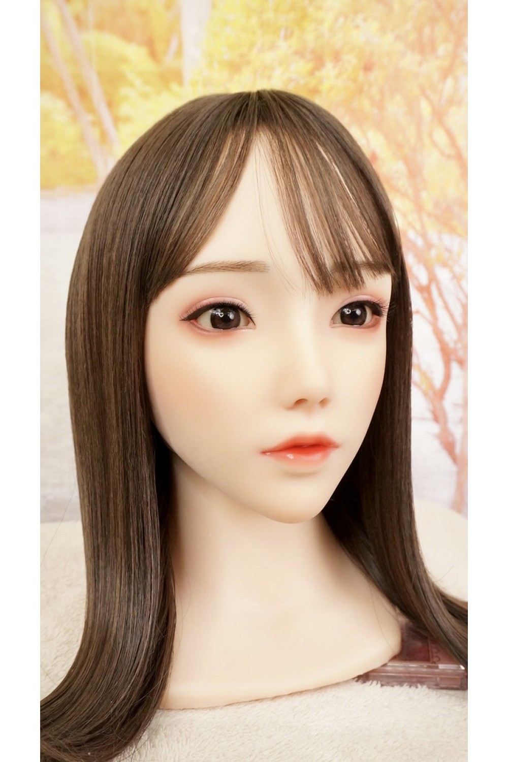 【中古】【O新古超美品 ホール未使用品】Bezlya Doll #珊瑚 高級職人メイクOP 硬質シリコンヘッド単品(155〜161xcm推奨)