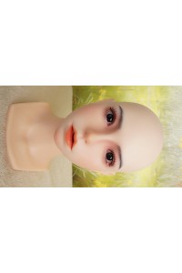 【新古超美品】Real Girl #D3軟性シリコンヘッド(口開閉機能付き リアルな口腔構造) 高級職人メイク 口腔加熱機能OP 電動オーラルOP 眉毛の植毛 視点移動 肌色 ナチュラル
