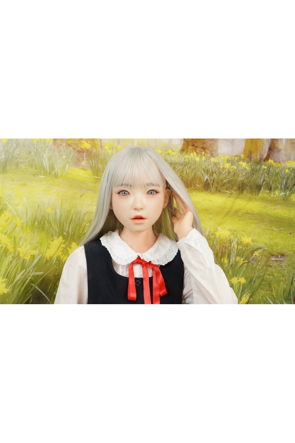 【中古】FUDOLL #8硬めシリコンヘッド148cm Dカップ 衣装付属 ボディ超リアルメイクOP ゼリー胸 指関節OP 自立加工OP 眉毛と睫毛の植毛 視点移動 EVO新骨格 肌色 ナチュラル