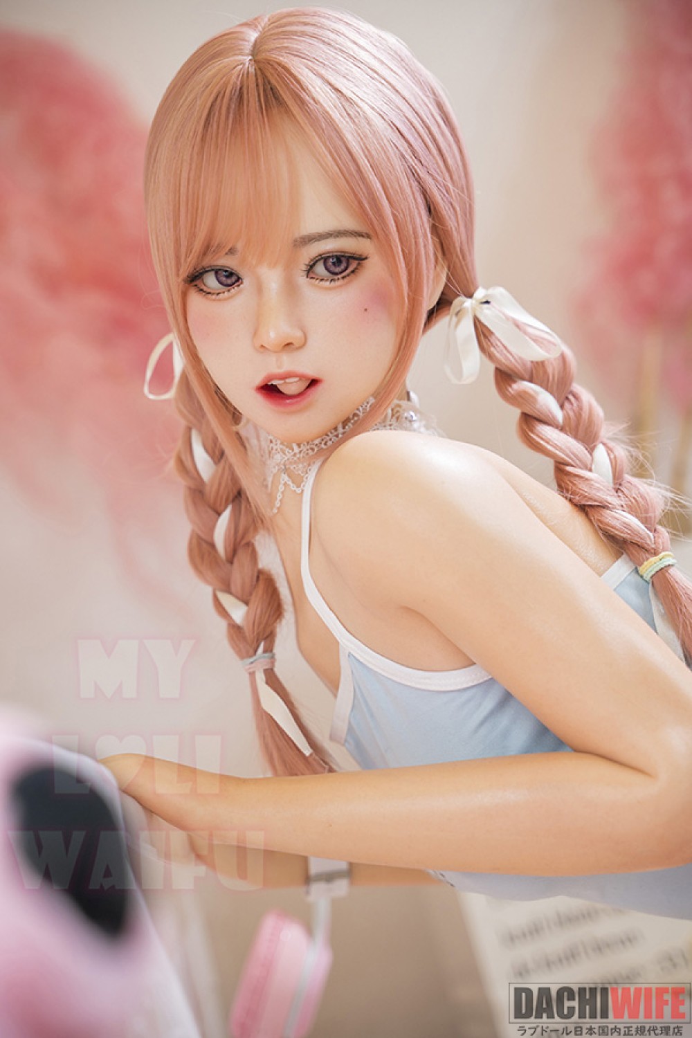 【新品】My Loli Waifu 略称MLWロり系ラブドール フルシリコン製 148cm Bカップ 美亜Miaヘッド 掲載画像は口開閉模擬口腔あり MLW 0048