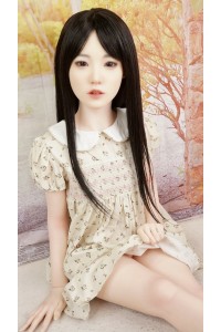 【中古】【初心者応援パック 新古超美品】ホワイトラビット #A56N軟性シリコンヘッド 高級職人メイク 髪の毛の植毛OP+ SHEDOLL 140cm Aカップ ボディのリアルメイク 【オプション多数】
